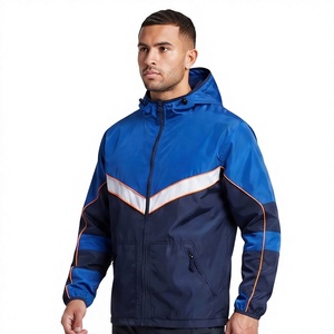 Chaqueta Deportiva para Hombre, Cortavientos, Transpirable, Diseño con Bloques de Color, Cierre de Cremallera, Estilo Deportivo, Corte Regular, para Invierno - Product Image 1