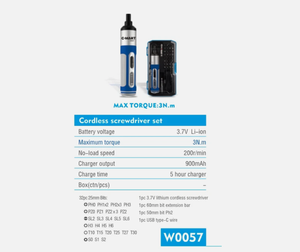 Kit de mini <span class=keywords><strong>tournevis</strong></span> électrique industriel alimenté par batterie Li-ion 3,7 V, couple élevé de 3 Nm, 200 tr/min, USB Type-C, charge en 5 heures, industriel - Product Image 4