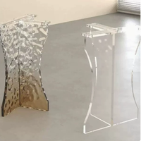 Pieds de table en acrylique, bureau transparent, pieds de support à effet d'ondulation d'eau, pieds de support pour comptoir de bar, pieds de table modernes et simples