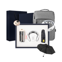 Ensemble de cadeaux d'affaires de luxe annuel pour les bureaux d'entreprise comprenant une tasse sous vide masseur de cou Mini parapluie Sac à dos