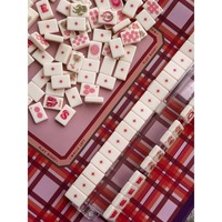Luxuriöses Wild Mare Desert Rose Mahjong-Set mit 160 Steinen, handgefertigt aus Acryl, Designer-Kollektion für festliche Schachspiele