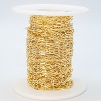 Chaînes en or véritable 10 carats minimalistes de type trombone, vente en gros, très demandées pour la fabrication de bijoux permanents (colliers et bracelets)