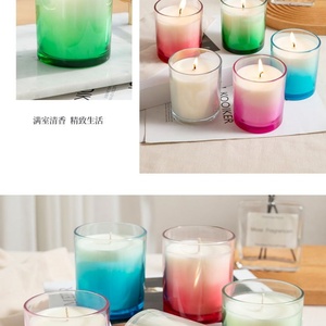 Luxury Gradient Candle Jar With Lids Customized Crystal Glass Candle Vessel Decor Packaging <b>Large</b> Clear Empty Candle Containers - Product Image 5