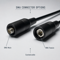 Antenne souple flexible à gain élevé GT-771 à double bande et polarisation verticale 136-174 MHz/400-480 MHz pour talkie-walkie radio portatif