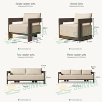 Luxuriöses Modernes Langlebiges Aluminium-Gartensofa-Set für Villa Outdoor-Terrassenmöbel mit Witterungsbeständigen Eigenschaften
