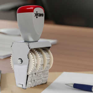 Sello de Fecha para Oficina, Autoentintable, con Rodillo y Sello Flash, de Goma, Plástico y Espuma, con Tinta Transparente - Product Image 4