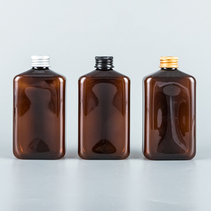 Nắp Vặn Bằng Nhôm Cho Thú Cưng Rỗng Màu Nâu Hình Vuông 250Ml Chai Nhựa Chai Mỹ Phẩm Đựng Nước Du Lịch - Product Image 2