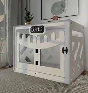 Moderno Médio High-end Luxo Dog Bed Pet Móveis Branco Verão Pet Dog Canil De Madeira