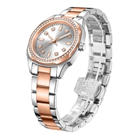 Harga Pabrik Grosir Jam Tangan Wanita Mewah Berhias Batu Jam Tangan Logo Kustom Berlian Mossinate Jam Quartz Cantik untuk Wanita Online