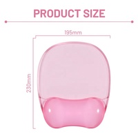 Tapis de souris de jeu en silicone gel transparent antidérapant avec repose-poignet, couleur unie personnalisée, pour bureau et usage domestique, en stock