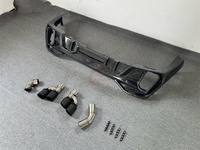 Para BMW X6 G06 Upgrade LD Style Difusor trasero de fibra de carbono forjado Parachoques trasero Kit de cuerpo de tubo de escape