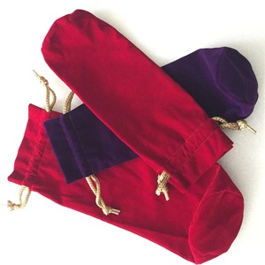 Bolsa de vino de terciopelo con cordón rojo y cierre de cuerda, bolsa de regalo para almacenamiento de botellas - Product Image 5