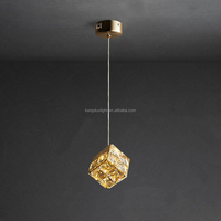 Lustre moderne de luxe léger en fer, cube magique carré, cristal, longue suspension pour duplex, loft, villa à plafond haut, escalier en colimaçon