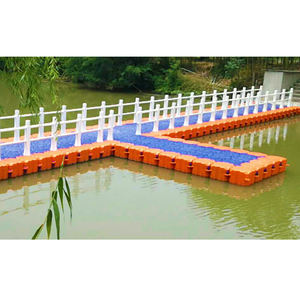 Bloques <span class=keywords><strong>de</strong></span> muelle flotante modular Ponton <span class=keywords><strong>puente</strong></span> <span class=keywords><strong>de</strong></span> pontón flotante Jetski muelle plataforma <span class=keywords><strong>de</strong></span> plástico muelle flotante 50*50*40CM - Product Image 4