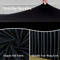 Nappe en Spandex de qualité commerciale pour hôtels, lavable, plissée, élastique, résistante, pour la restauration