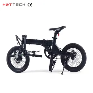  Hottech a buon mercato adulto 36V 250W Smart pieghevole elettrico bici grasso pneumatico elettrico ciclomotore città bicicletta con pedalata Drop Shipping Ebike