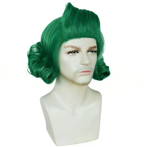 Peluca de Oompa Loompa para Disfraz de Halloween de Fujia, Cabello Verde Rizado de Willy <span class=keywords><strong>Wonka</strong></span>, la Fábrica de Chocolate - Product Image 4