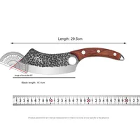 Couteau à désosser en acier inoxydable forgé à la main pour couper la viande de poisson et les légumes en extérieur ou dans une petite cuisine