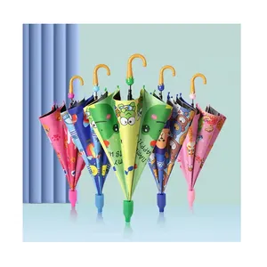 Cartoon Print Regendicht Custom Kinderen Paraplu Kids Parasol