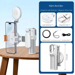 Stabilisateur de cardan pour téléphone portable Z3 compatible avec clip de téléphone rechargeable, lumière d'appoint LED et lumière vidéo de poche - Product Image 1