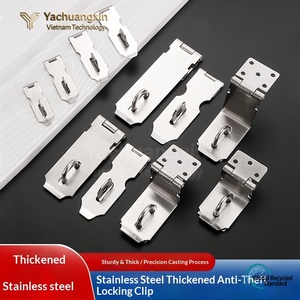 Galvanized Zinc Plated Security Staple Hinge Hasp Stainless Steel Door <b>Padlock</b> Carton - Product Image 2