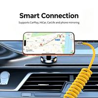 Cable USB-C en Espiral de 1.2M, Retráctil, Tipo C a Tipo C, Carga Rápida, Cable de Silicona para Auto, Computadora y Teléfono