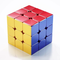 Cube de vitesse 3x3 personnalisé avec logo, magnétique, réfléchissant, sans autocollants, jouet de puzzle magique professionnel, cadeau promotionnel d'entreprise