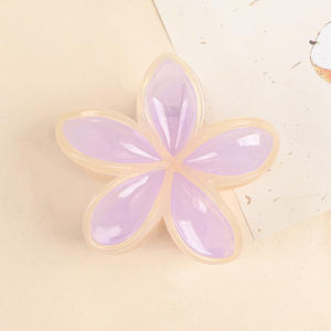 Pince à cheveux florale tendance pour femme, pince requin en plastique, accessoires pour cheveux, vacances, plage, mariage, fête - Product Image 5