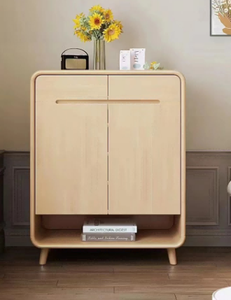 Meuble de rangement en bois moderne avec étagère ouverte, style scandinave, meuble de salon, design autoportant - Product Image 6