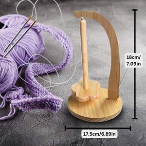 Soporte de hilo de madera para tejer y ganchillo, regalo de ganchillo para amantes del tejido, Spinner de hilo de madera para ganchillo bien, regalo - Product Image 3