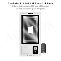Kiosque de bureau et de vente AonPos à écran tactile de 32 pouces Kiosque intelligent en libre-service Kiosque de commande numérique extérieur avec imprimante Scanner
