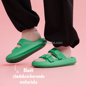 รองเท้าแตะ BreezeStep สกรีนโลโก้แบบสไลด์ รุ่น Double Buckle พื้นหนา โฟม EVA นุ่มสบาย - Product Image 5