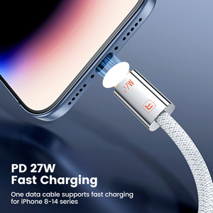 Câble de charge rapide Toocki 27W avec protection par puce intelligente, câble USB-C tressé pour <span class=keywords><strong>iPhone</strong></span> 8-14 Series, charge rapide et transfert de données - Product Image 2