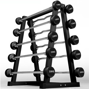 <span class=keywords><strong>Set</strong></span> di bilancieri EZ e dritti per sollevamento pesi, attrezzatura fitness per bodybuilding, con dischi pesi inclusi - Vendita calda - Product Image 1