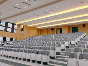 Cadeira de Auditório Moderna em Aço e Plástico com Design Ecológico para Mobiliário Escolar - Product Image 3