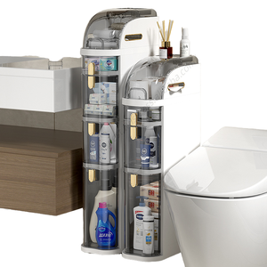 Mueble de Almacenamiento Rectangular Estrecho para Baño con Cajones y Ruedas, Apilable y Delgado, Venta al por Mayor - Product Image 1