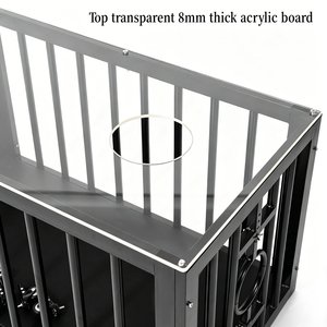 โต๊ะกาแฟแบบมีกรงพร้อมท็อปอะคริลิกใส BANSEY Discreet Bondage Furniture  พร้อมเก้าอี้แบบมีสายรัด  อุปกรณ์ทางเพศ - Product Image 6