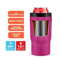 Refroidisseur de canette de bière isolé sous vide, en acier inoxydable à Double paroi de 12oz