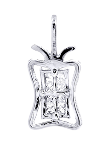 Colgante Personalizado con Diamante Cultivado en Laboratorio VVS, Corte Brillante Redondo, Chapado en Oro de 10K/14K, Joyería Clásica Unisex - Product Image 4