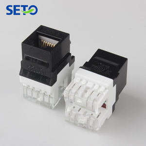 Poluar <span class=keywords><strong>Cat6</strong></span> <span class=keywords><strong>RJ45</strong></span> Bảng điều khiển gắn kết UTP Coupler mô-đun màu đen trắng PC vật liệu bụi bằng chứng truyền dữ liệu <span class=keywords><strong>Keystone</strong></span> <span class=keywords><strong>jack</strong></span> - Product Image 5