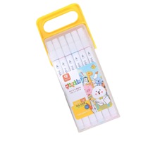 NO.508 ensemble de stylos marqueurs à base d'eau à double pointe personnalisable en plastique étudiant fournitures d'art coloré dessin pour enfants stylo Graffiti