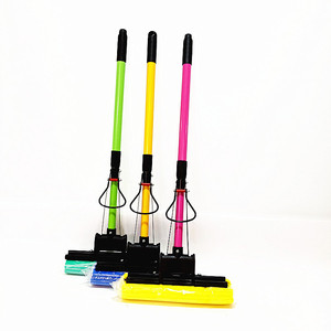 Serpillère à rouleau en éponge à manche métallique extensible, auto-essoreuse, pour le nettoyage des sols domestiques, prix de gros abordable - Product Image 2