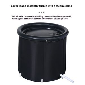 Piscine <span class=keywords><strong>gonflable</strong></span> noire portable en gros excellente thérapie sportive plongée froide avec couvercle isolant supérieur <span class=keywords><strong>accessoire</strong></span> en gros - Product Image 6
