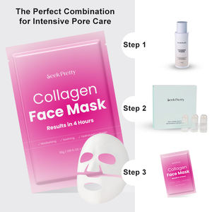 बहुत अनुकूलित लोगो Niacinamide पेप्टाइड की पुष्टि करते हुए फेस शीट कोलेजन नाइट रैपिंग मास्क बायोकोलेजन मास्क - Product Image 4