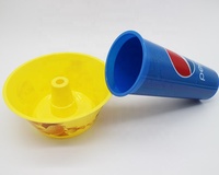 600ml pp Matériel Bol Forme Couvercle et Tasse Forme Bouteille D'eau Fabrication Stade Snack Cup Cinéma Snack Cup