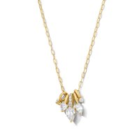Collier pendentif pour femme en argent sterling 925 plaqué or, style bohème, avec moissanite colorée taille poire et chaîne torsadée