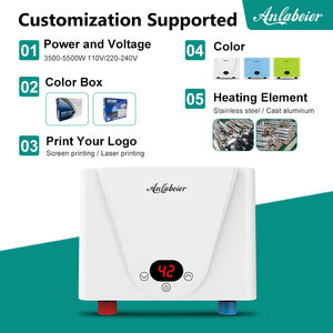 Chauffe-eau instantané moderne 5500W avec écran LED, sécurité ELCB, utilisation sous l'évier, design élégant, très populaire - Product Image 1