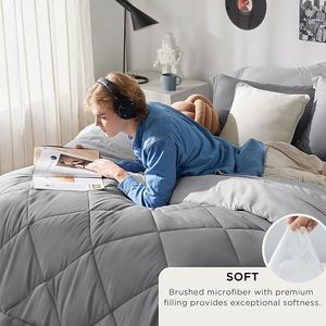 Vua Nữ Hoàng Kích Thước <span class=keywords><strong>Comforter</strong></span> <span class=keywords><strong>Set</strong></span> 7 Cái Bộ Đồ Giường Sang Trọng Bộ Với Giường <span class=keywords><strong>Comforter</strong></span> Gối Shams Tấm Phẳng Được Trang Bị Tấm Vỏ Gối - Product Image 3