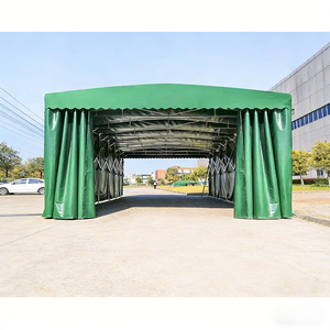 Abri pliable mobile à pousser et à tirer, auvent pliant en PVC, tente d'entrepôt rétractable, installation et démontage faciles - Product Image 5