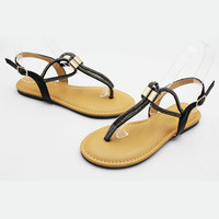 Chaussures-femme tendance 2021 décontractées femmes et dames sandales plates à enfiler chaussures à strass